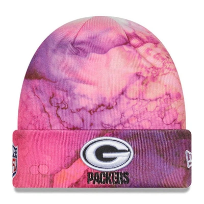 Shop New Era Pink Green Bay Packers 2022 Nfl Crucial Catch  Knit Hat