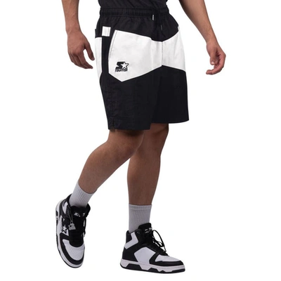 Shop Starter X Nhl Black Ice Black/white New York Rangers Linechange Shorts