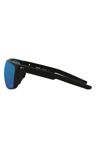 Shop Costa Del Mar 62mm Square Sunglasses In Black Blue