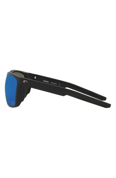 Shop Costa Del Mar 62mm Square Sunglasses In Black Blue