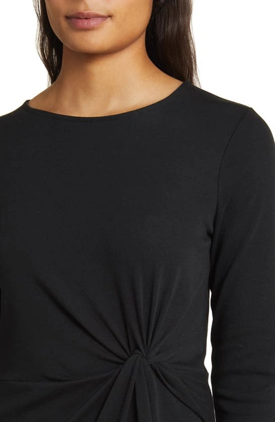 Shop Lilly Pulitzer ® Lynn Twist Detail Long Sleeve Jersey Dress In Onyx