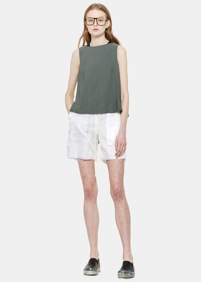 Shop Song For The Mute Green Darted Blouse In Olive
