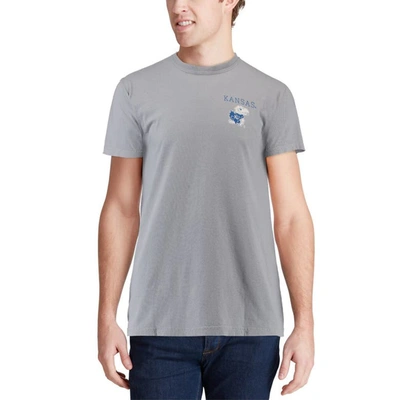 Shop Image One Gray Kansas Jayhawks Comfort Colors Campus Scenery T-shirt