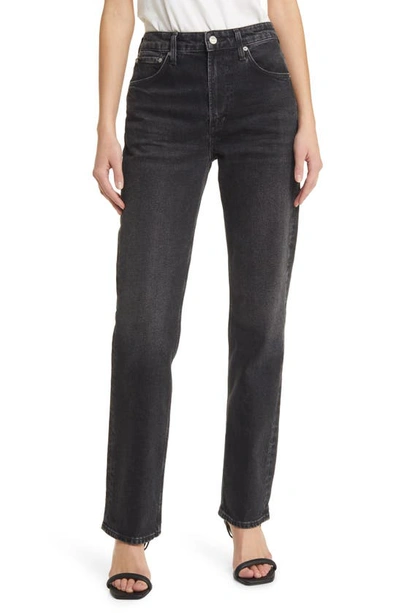 Shop Citizens Of Humanity Zurie High Waist Straight Leg Jeans In Stormy