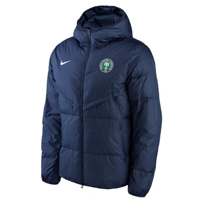Shop Nike Navy Nigeria National Team Strike Hoodie Full-zip Jacket