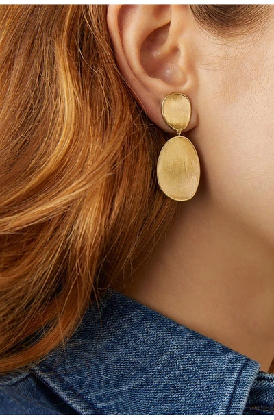 Shop Marco Bicego Lunaria Drop Earrings In Yellow Gold