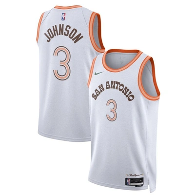 Shop Nike Unisex  Keldon Johnson White San Antonio Spurs 2023/24 Swingman Jersey