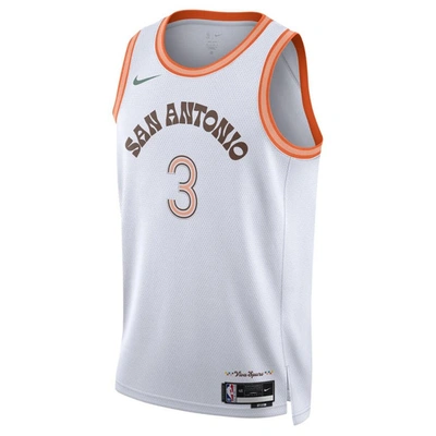 Shop Nike Unisex  Keldon Johnson White San Antonio Spurs 2023/24 Swingman Jersey