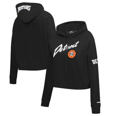 Shop Pro Standard Black Detroit Pistons 2023/24 City Edition Cropped Pullover Hoodie