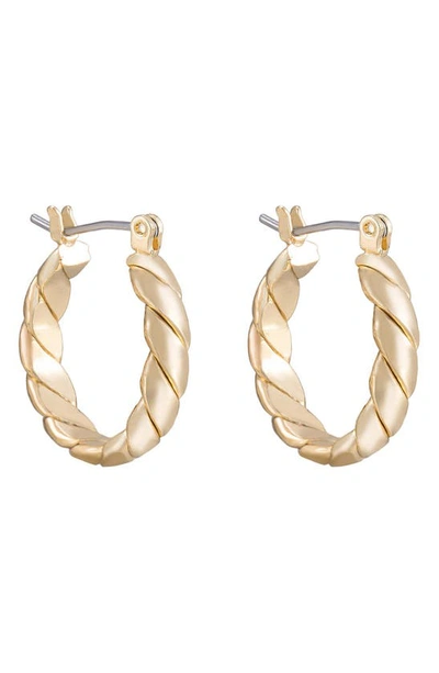 Shop Ettika Textured Huggie Hoop Earrings In Gold