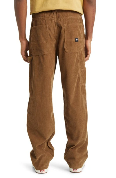 Shop Vans Drill Chore Relaxed Fit Cotton Corduroy Pants In Sepia
