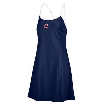 Shop Lusso Navy Chicago Cubs Nakita Strappy Scoop Neck Dress