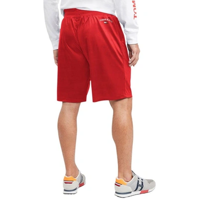 Shop Tommy Jeans Red Atlanta Hawks Mike Mesh Basketball Shorts