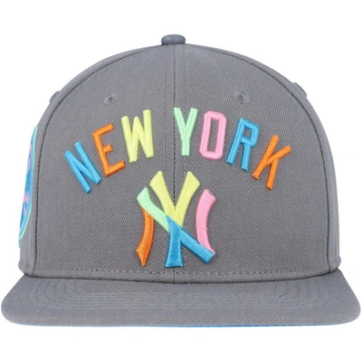 Shop Pro Standard Gray New York Yankees Washed Neon Snapback Hat