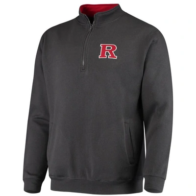 Colosseum Men's Rutgers Scarlet Knights Tortugas Logo Quarter-zip Jacket In Charcoal