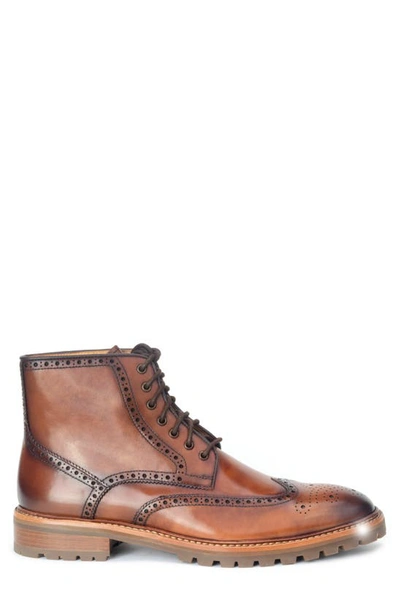 Shop Warfield & Grand Rockford Wingtip Boot In Tan