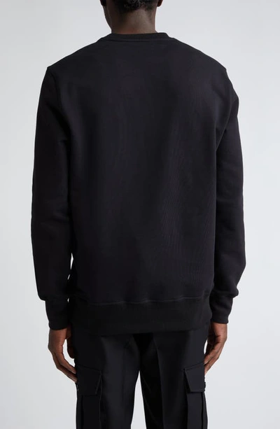 Shop Alexander Mcqueen Graffiti Logo Cotton Graphic Sweatshirt In Black/ Khaki