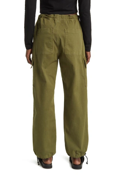 Shop Askk Ny Stretch Cotton Parachute Pants In Fatigue