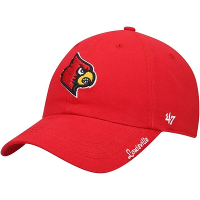 Shop 47 ' Red Louisville Cardinals Miata Clean Up Logo Adjustable Hat