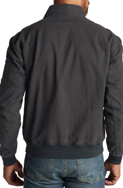 Shop Rowan Dillon Twill Bomber Jacket In Faded Black