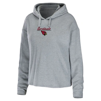 Shop Wear By Erin Andrews Heathered Gray Arizona Cardinals Pullover Hoodie & Pants Lounge Set In Heather Gray