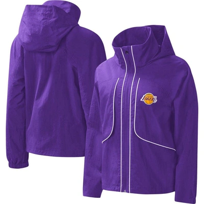 Shop G-iii 4her By Carl Banks Purple Los Angeles Lakers Last Shot Full-zip Hoodie