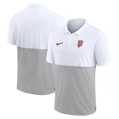 Shop Nike White/silver San Francisco Giants Team Baseline Striped Performance Polo