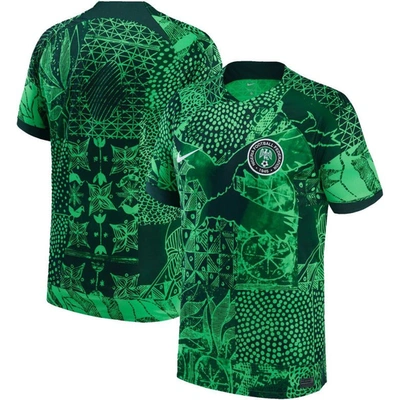 Shop Nike Youth  Green Nigeria National Team 2022/23 Home Breathe Stadium Replica Blank Jersey