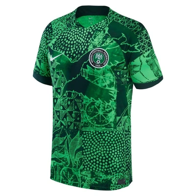 Shop Nike Youth  Green Nigeria National Team 2022/23 Home Breathe Stadium Replica Blank Jersey