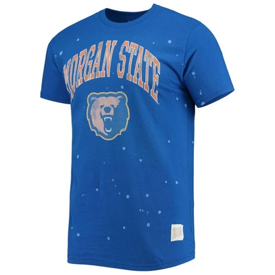 Shop Retro Brand Original  Royal Morgan State Bears Bleach Splatter T-shirt