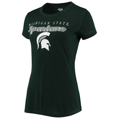Shop Concepts Sport Green/black Michigan State Spartans Lodge T-shirt & Flannel Pants Sleep Set