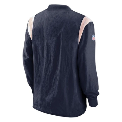 Shop Nike Navy Denver Broncos Sideline Athletic Stack V-neck Pullover Windshirt