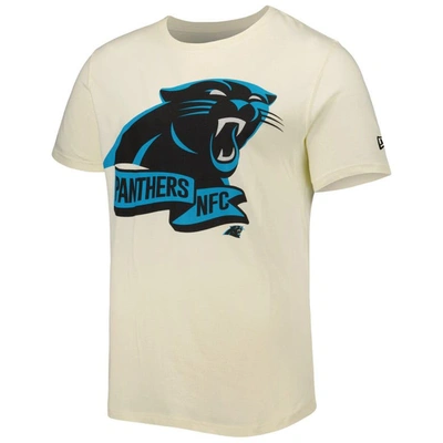 Shop New Era Cream Carolina Panthers Sideline Chrome T-shirt