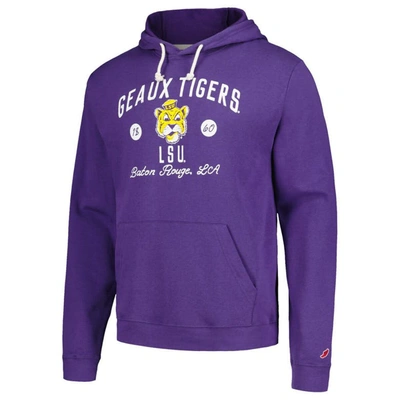 Shop League Collegiate Wear Purple Lsu Tigers Bendy Arch Essential Pullover Hoodie