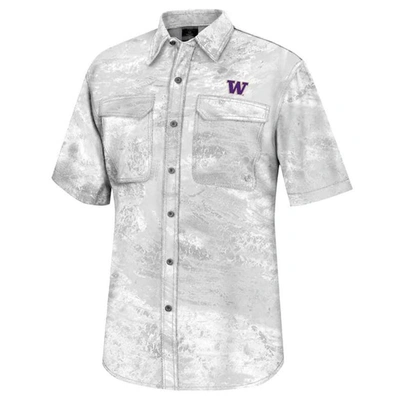 Shop Colosseum White Washington Huskies Realtree Aspect Charter Full-button Fishing Shirt