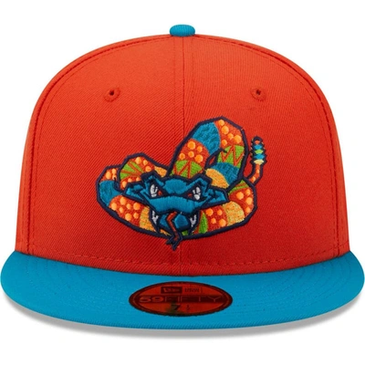 Shop New Era Orange/teal Cascabeles De Wisconsin Copa De La Diversion 59fifty Fitted Hat