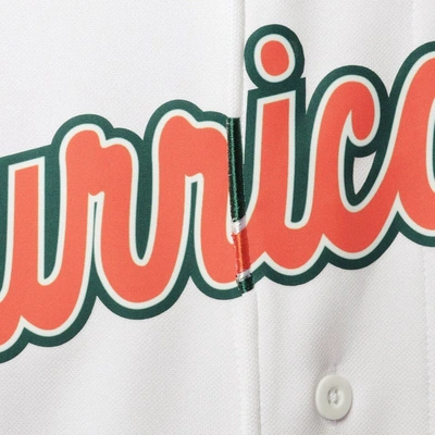 Shop Adidas Originals Adidas White Miami Hurricanes Replica Baseball Jersey