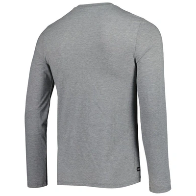 Shop New Era Heathered Gray Tampa Bay Buccaneers Combine Authentic Red Zone Long Sleeve T-shirt In Heather Gray