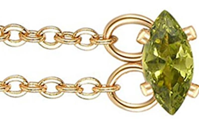 Ettika Double Piercing Chain Drop Earrings In Blue