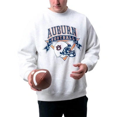 Established & Co. Ash Auburn Tigers Logo Pullover Sweatshirt In Ash