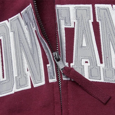 Colosseum Stadium Athletic Maroon Montana Grizzlies Arched Name Full-zip Hoodie In Maroon