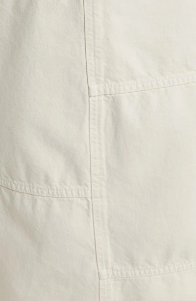 Shop Re/done Seamed Denim Midi Skirt In Vintage White