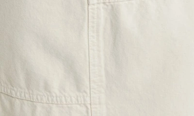 Shop Re/done Seamed Denim Midi Skirt In Vintage White