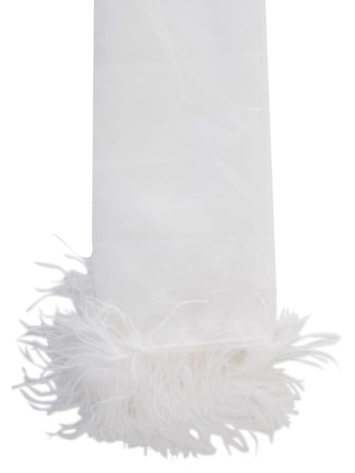 Shop Cutuli Cult Stoles W/feathers Accessories In White