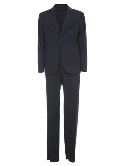 Shop Giorgio Armani Slim Fit Suit W/pences F. 17 Clothing In Blue