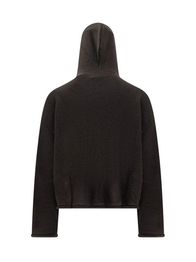 Shop Mm6 Maison Margiela Hooded Sweater In Black
