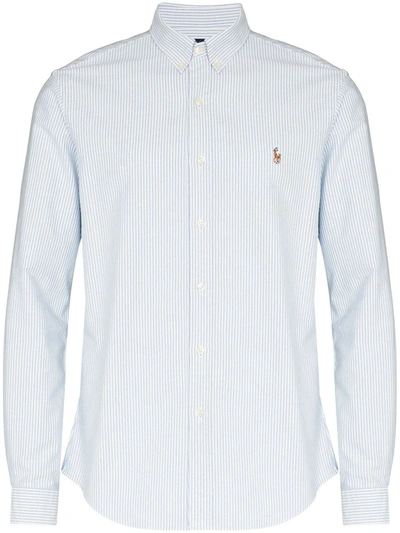 Shop Polo Ralph Lauren Classic Oxford Long Sleeve Sport Shirt Clothing In Blue