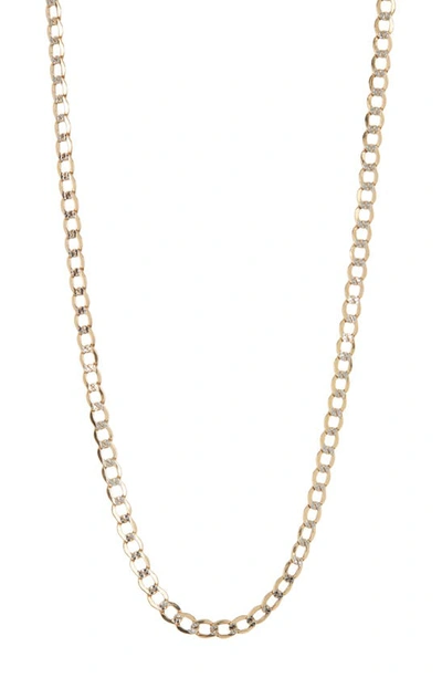 Shop Bony Levy 14k Gold Two-tone Curb Chain Necklace In 14k White Yellow Gold