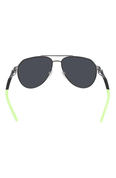 Nike Nine 60mm Aviator Sunglasses In Satin Gunmetal/ Grey Slvr