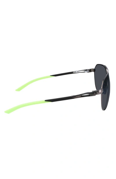 Nike Nine 60mm Aviator Sunglasses In Satin Gunmetal/ Grey Slvr